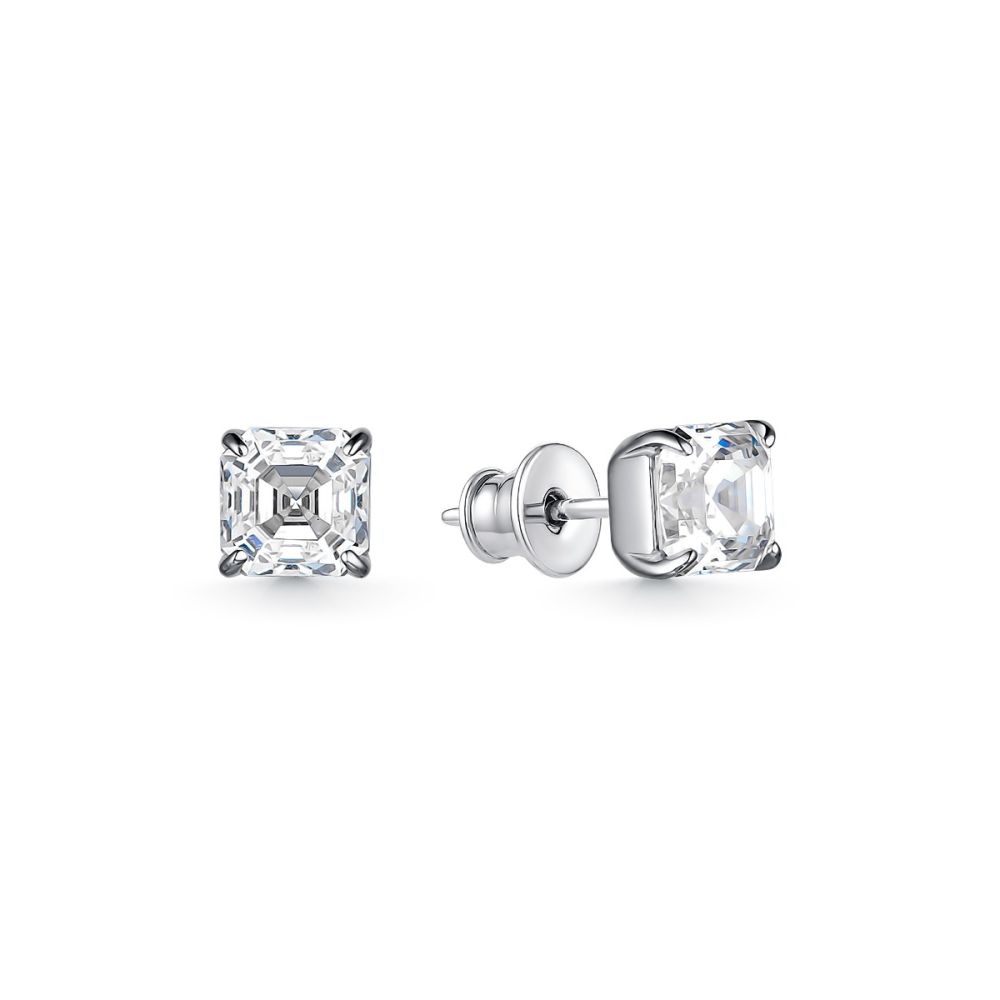 Серьги из серебра с фианитами Premium Quality