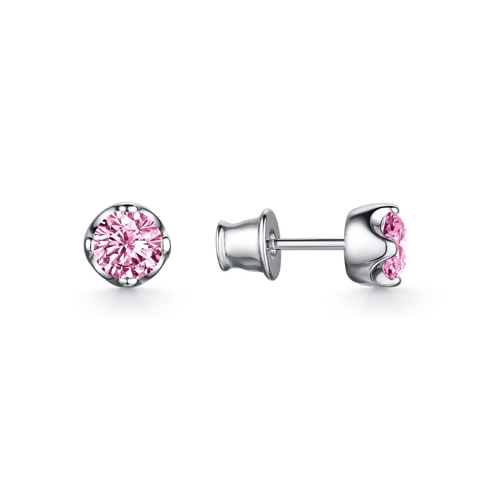 Серьги из серебра с фианитами Premium Quality