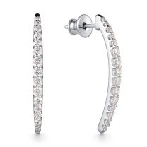 Серьги из серебра с фианитами