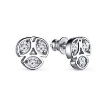 Серьги из серебра с фианитами