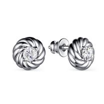 Серьги из серебра с горным хрусталем