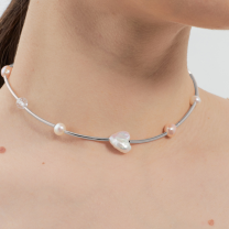 Колье Мое сердце остановилось Silver