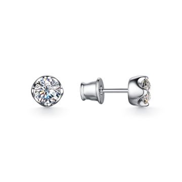 Серьги из серебра с фианитами Premium Quality