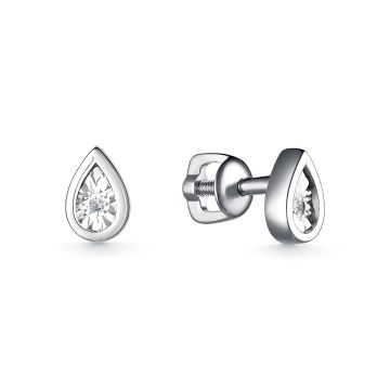 Серьги из серебра с бриллиантами