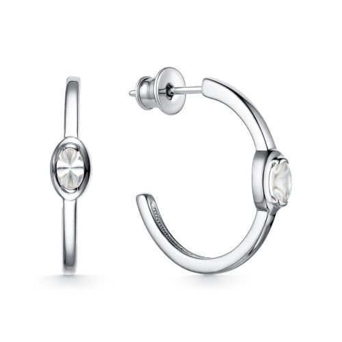 Серьги из серебра с фианитами Premium Quality