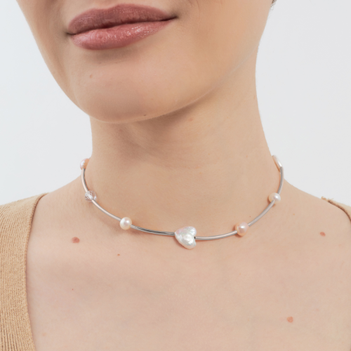 Колье Мое сердце остановилось Silver