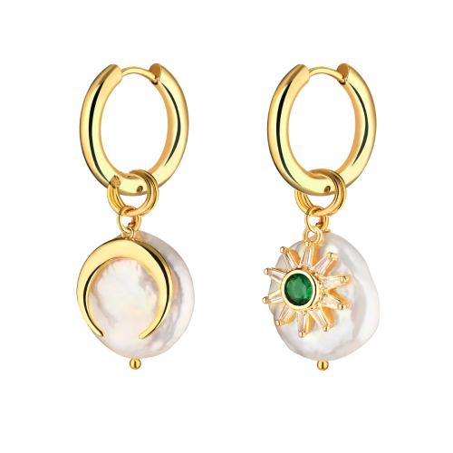 Серьги Я – моё солнце, Я же – моя луна Gold